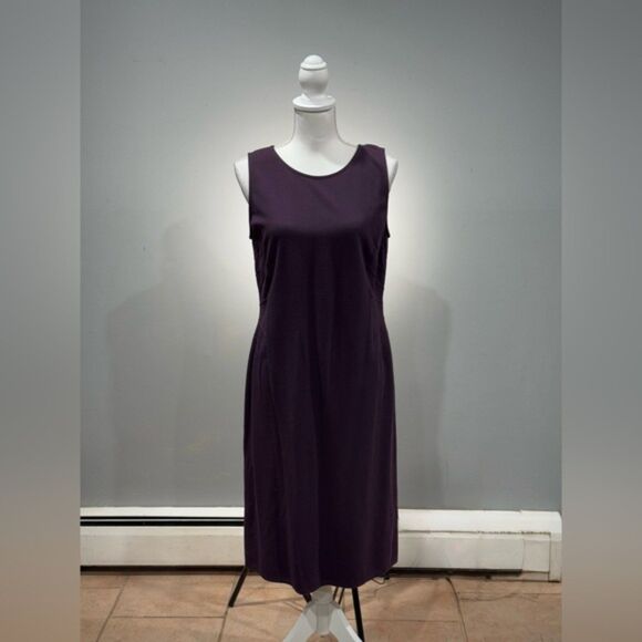Plum Armani Collezioni Sheath Dress Size 10 VGUC - Picture 1 of 8